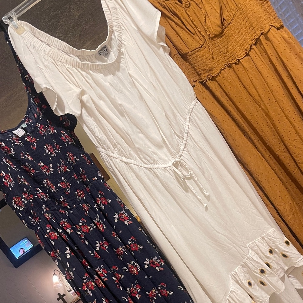 3 Peasant style maxi dresses